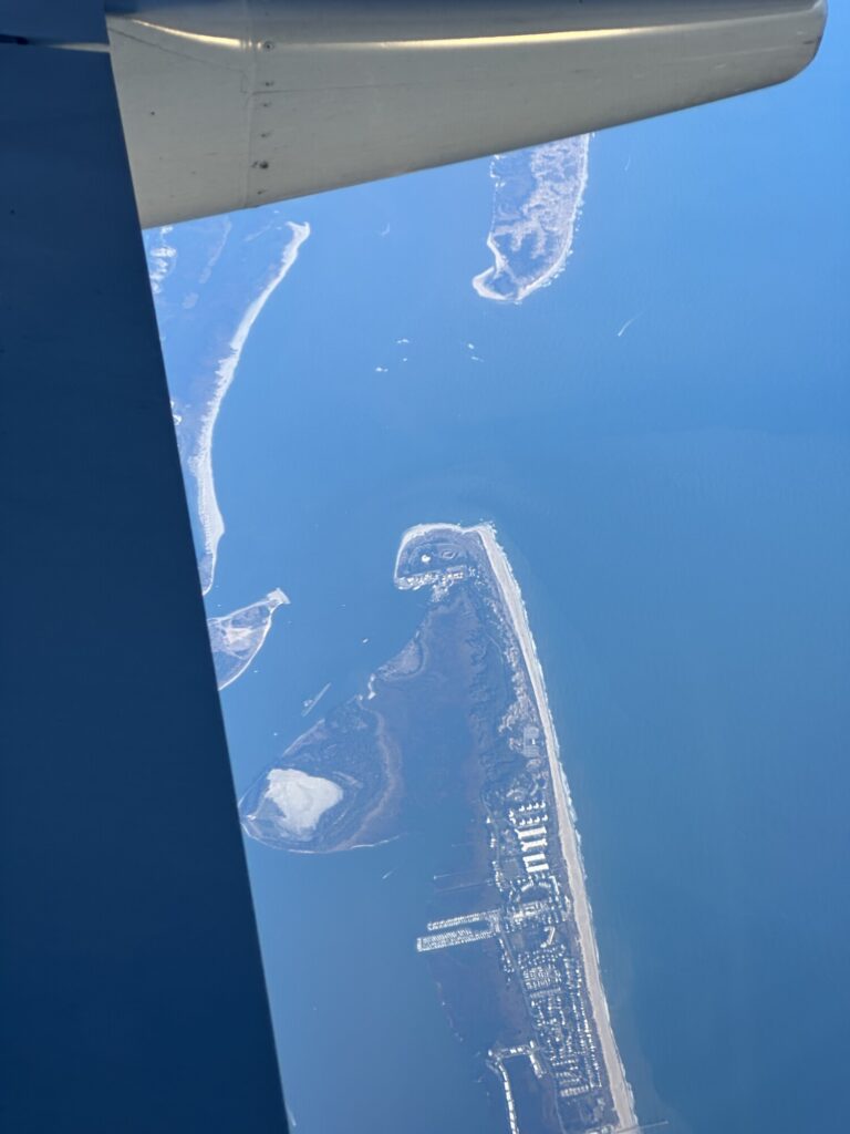 Fort Macon from ~30,000 feet. - <i>Photo by the author</i>
